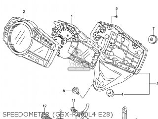 SPEEDOMETER (GSX-R600L4 E28) - GSXR600 2014 (L4) USA (E03)