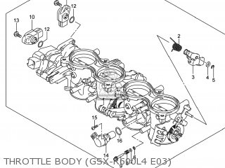 THROTTLE BODY (GSX-R600L4 E03) - GSXR600 2014 (L4) USA (E03)
