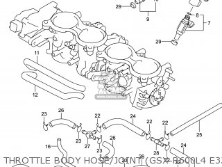 THROTTLE BODY HOSE/JOINT (GSX-R600L4 E33) - GSXR600 2014 (L4) USA (E03)