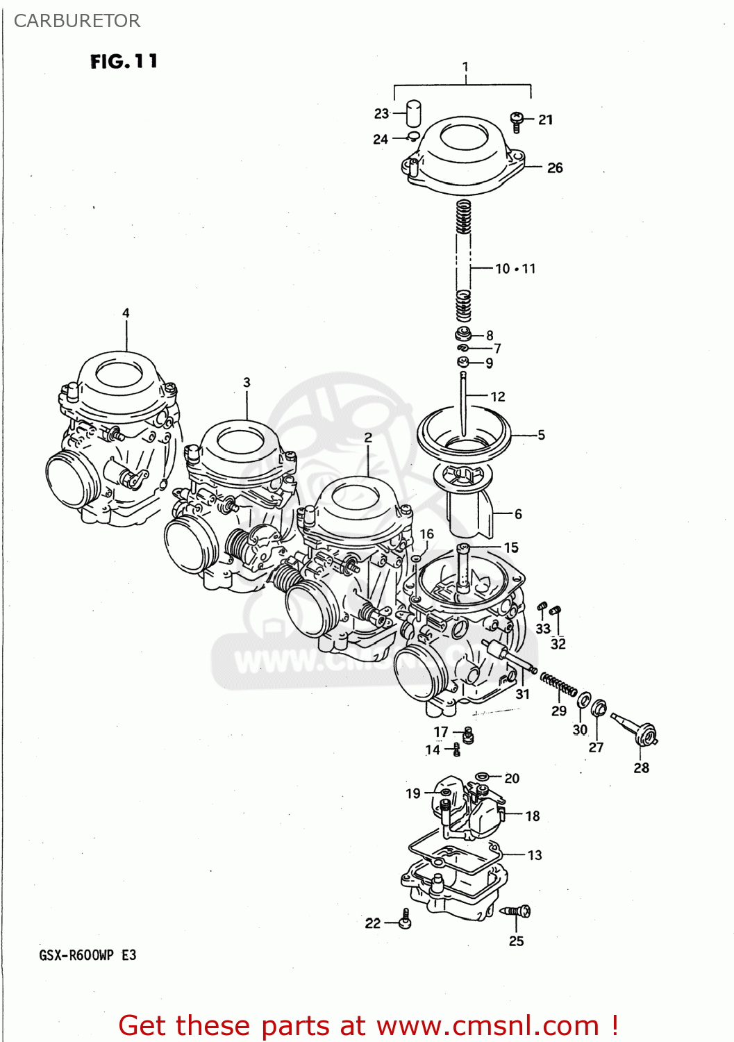 CARBURETOR GSXR600W 1992 (N) USA (E03)