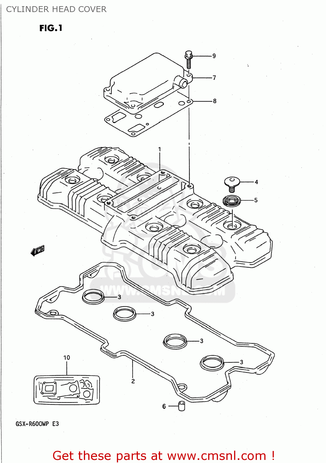 CYLINDER HEAD COVER GSXR600W 1992 (N) USA (E03)
