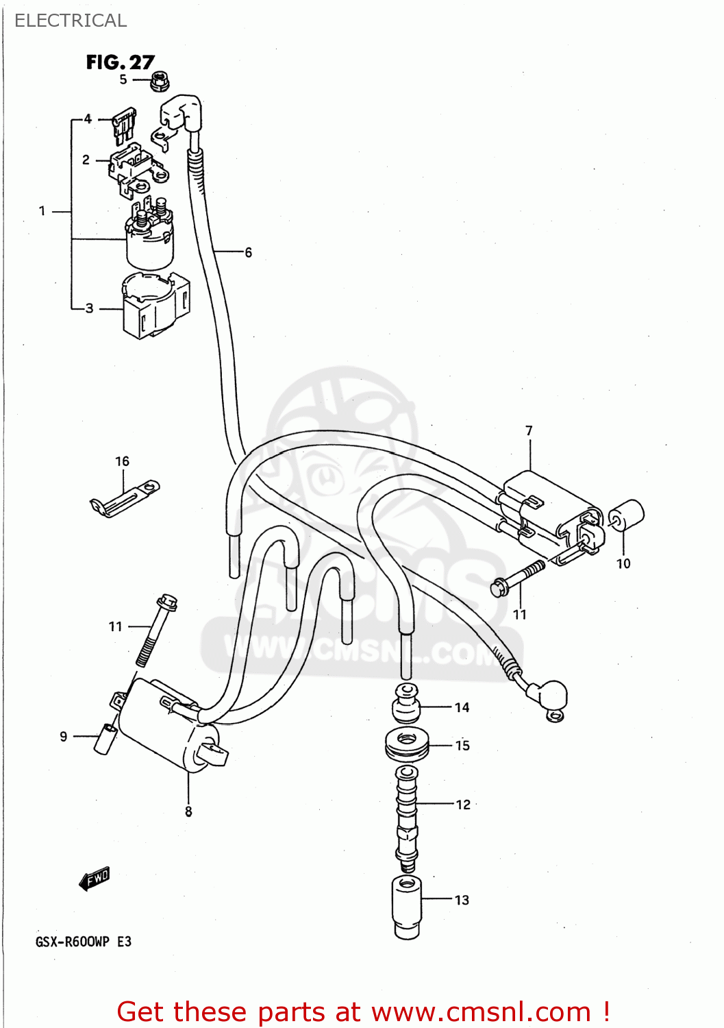 ELECTRICAL GSXR600W 1992 (N) USA (E03)