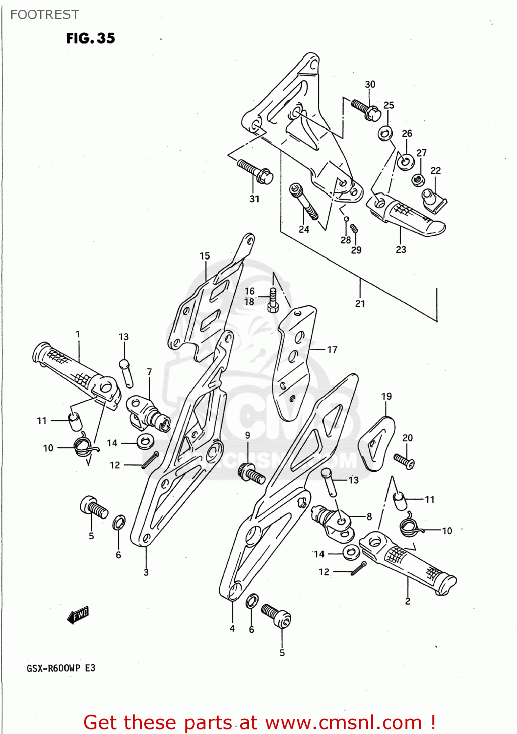 FOOTREST GSXR600W 1992 (N) USA (E03)