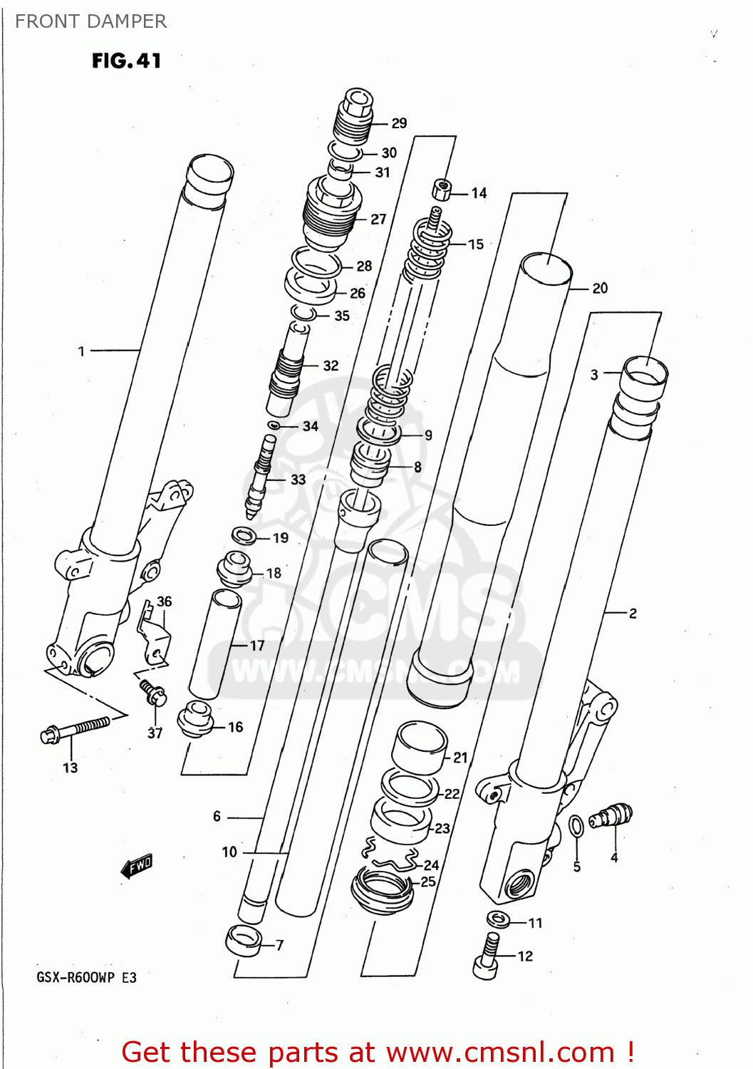 FRONT DAMPER GSXR600W 1992 (N) USA (E03)