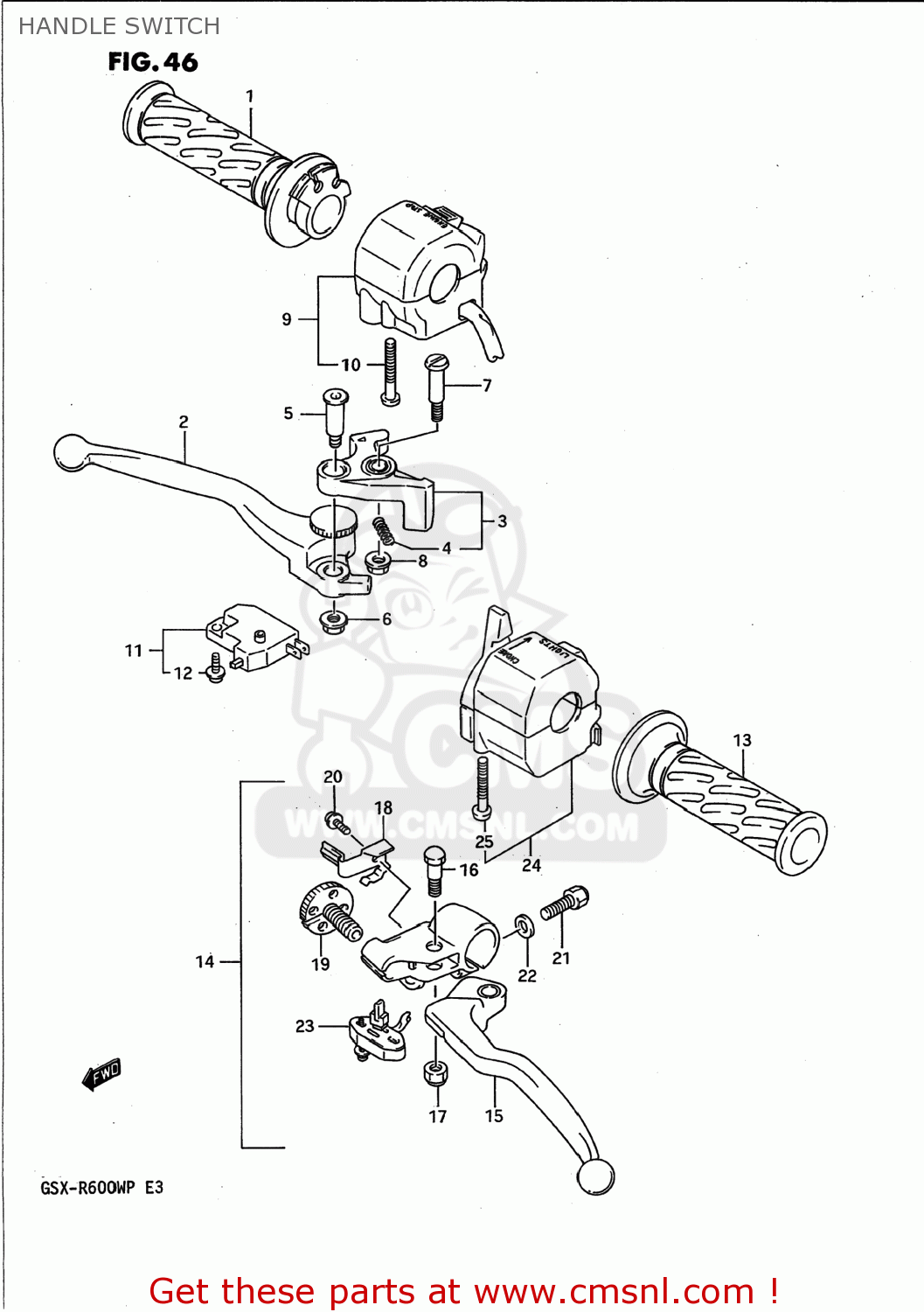 HANDLE SWITCH GSXR600W 1992 (N) USA (E03)