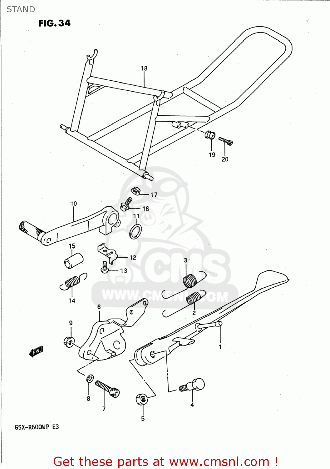 STAND GSXR600W 1992 (N) USA (E03)