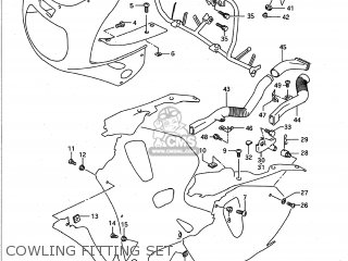 COWLING FITTING SET - GSXR600W 1992 (N) USA (E03)