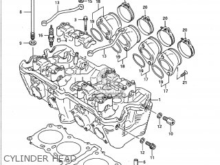 CYLINDER HEAD - GSXR600W 1992 (N) USA (E03)