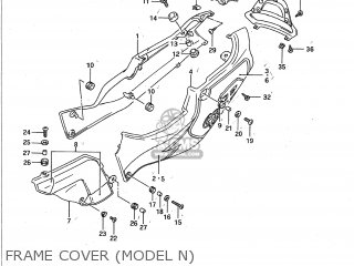 FRAME COVER (MODEL N) - GSXR600W 1992 (N) USA (E03)