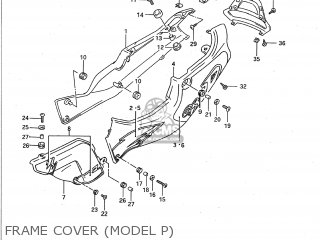 FRAME COVER (MODEL P) - GSXR600W 1992 (N) USA (E03)