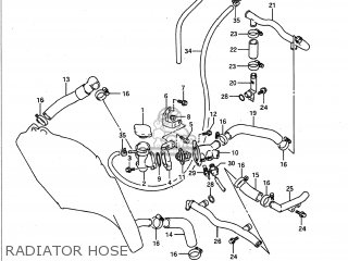 RADIATOR HOSE - GSXR600W 1992 (N) USA (E03)