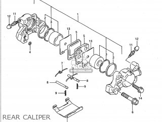 REAR CALIPER - GSXR600W 1992 (N) USA (E03)