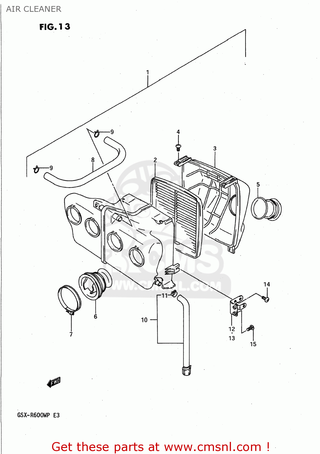 AIR CLEANER GSXR600W 1993 (P) USA (E03)