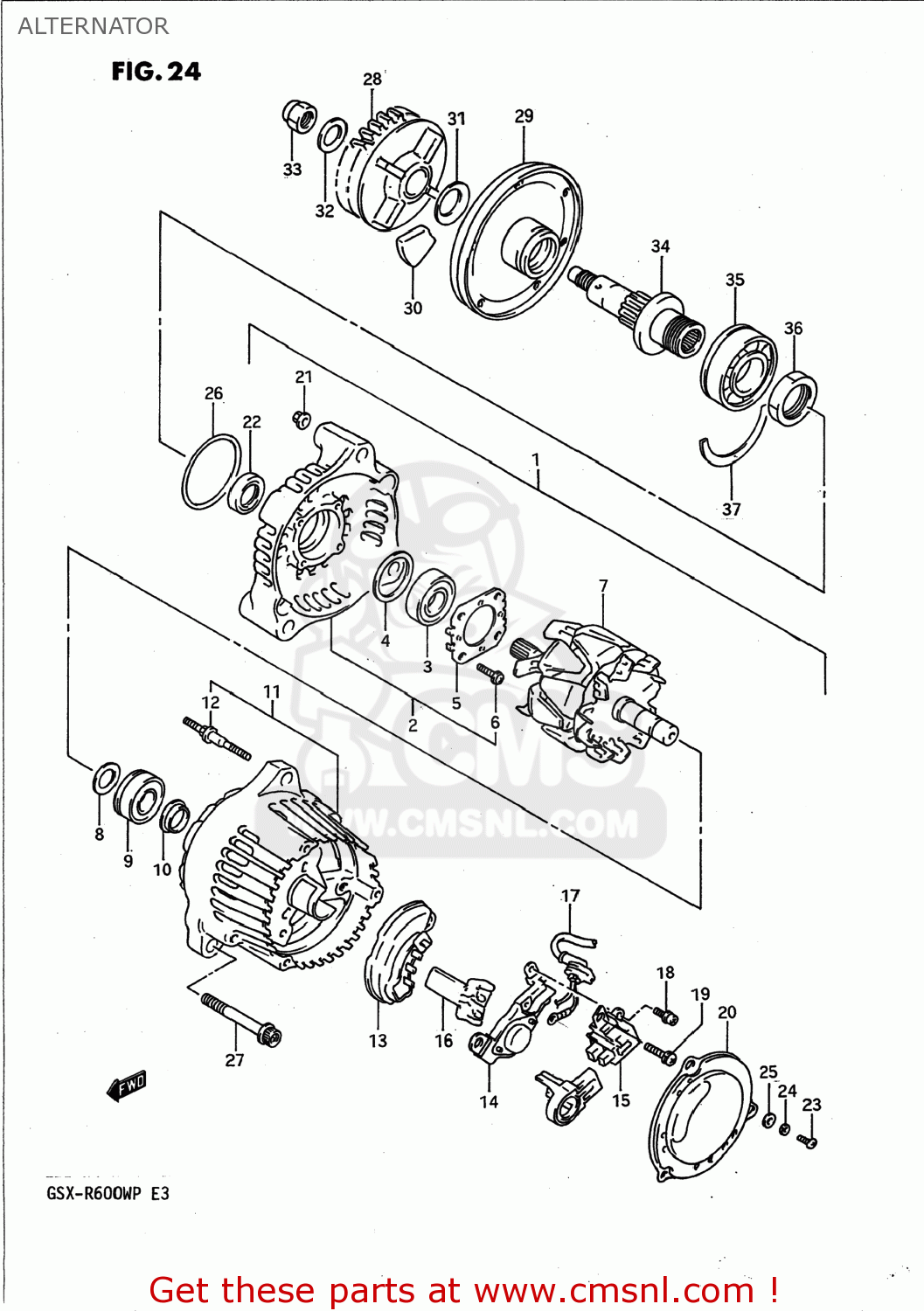 ALTERNATOR GSXR600W 1993 (P) USA (E03)