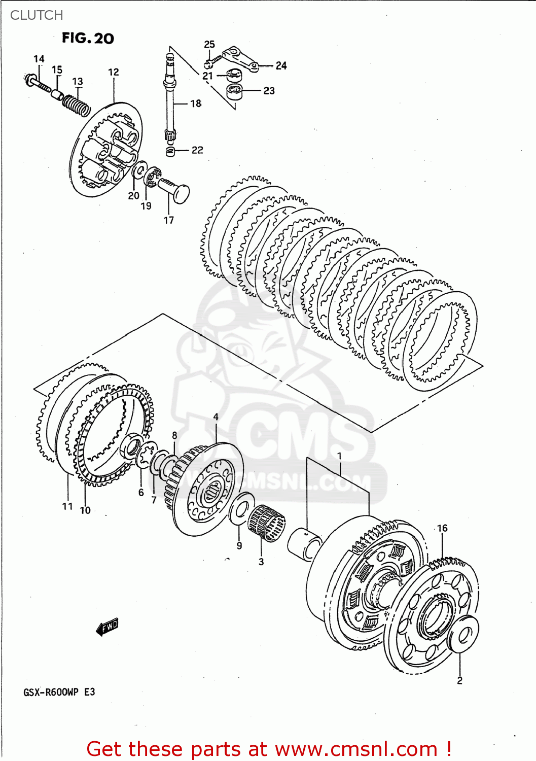 CLUTCH GSXR600W 1993 (P) USA (E03)