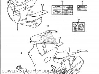 COWLING BODY (MODEL N N67 - GSXR600W 1993 (P) USA (E03)