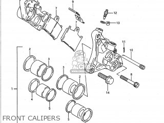 FRONT CALIPERS - GSXR600W 1993 (P) USA (E03)