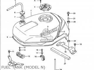 FUEL TANK (MODEL N) - GSXR600W 1993 (P) USA (E03)