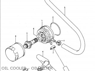 OIL COOLER - OIL FILTER - GSXR600W 1993 (P) USA (E03)