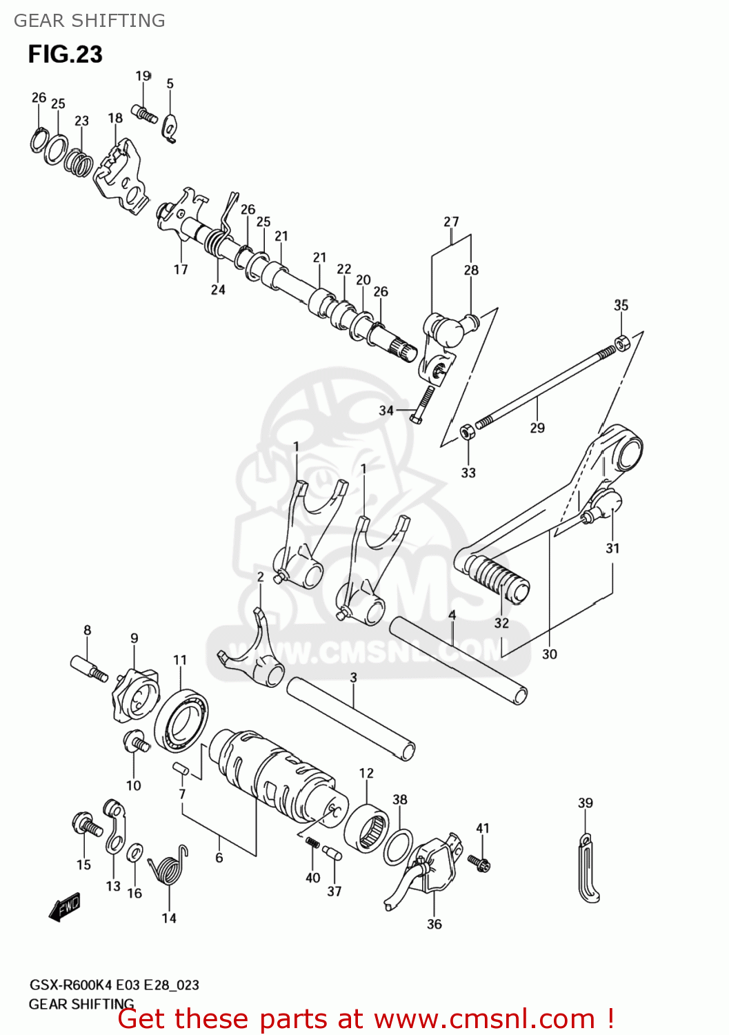 GEAR SHIFTING GSXR600X 2004 (K4) USA (E03)