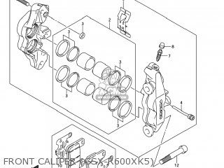 FRONT CALIPER (GSX-R600XK5) - GSXR600X 2004 (K4) USA (E03)