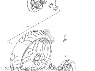 FRONT WHEEL (GSX-R600XK5) - GSXR600X 2004 (K4) USA (E03)
