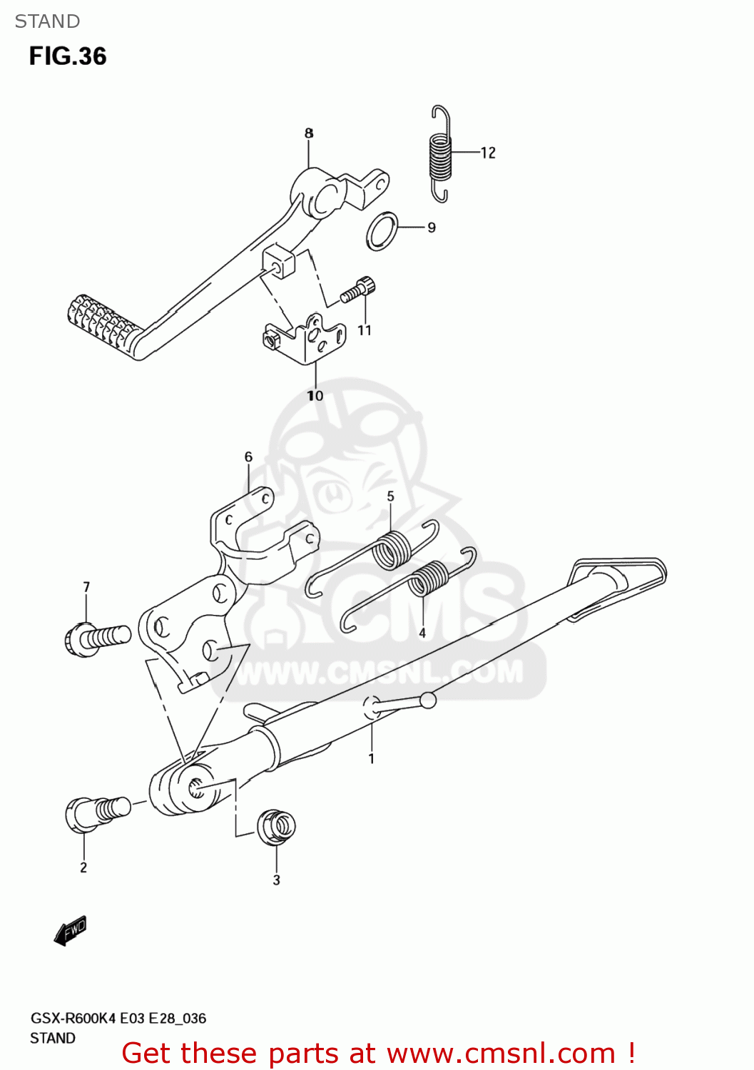 STAND GSXR600X 2005 (K5) USA (E03)