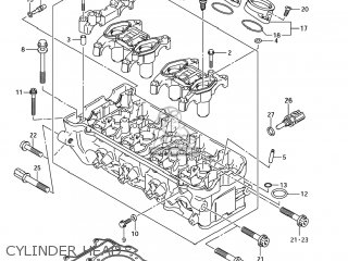 CYLINDER HEAD - GSXR600X 2005 (K5) USA (E03)