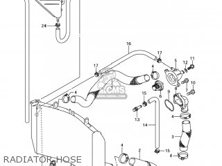 RADIATOR HOSE - GSXR600X 2005 (K5) USA (E03)