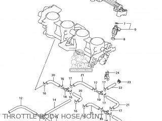THROTTLE BODY HOSE/JOINT - GSXR600X 2005 (K5) USA (E03)