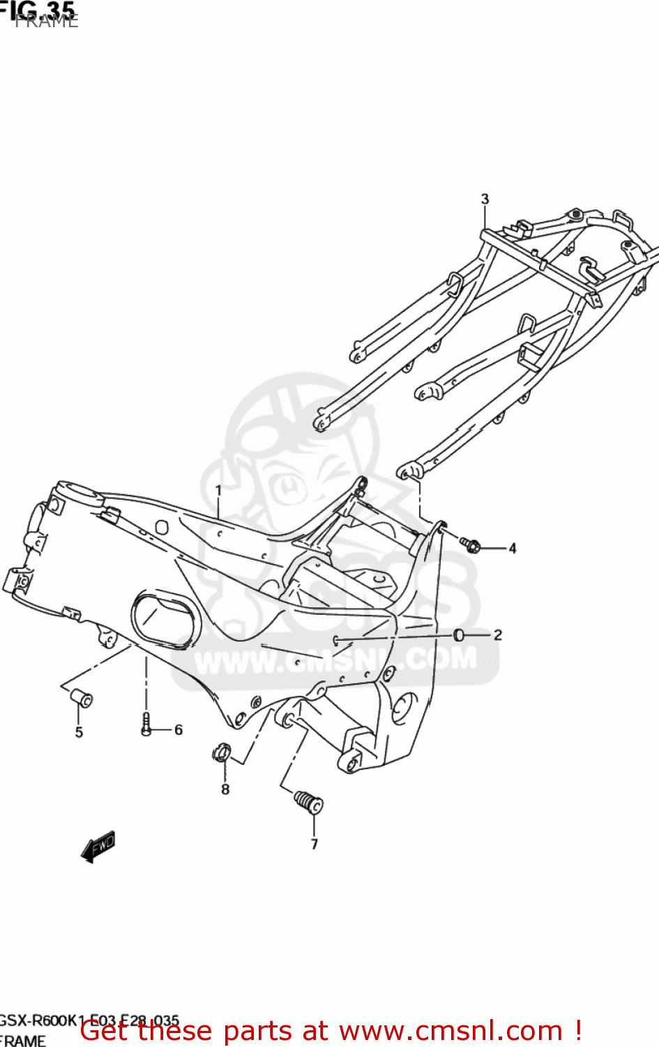 FRAME GSXR600Z 2001 (K1) USA (E03)