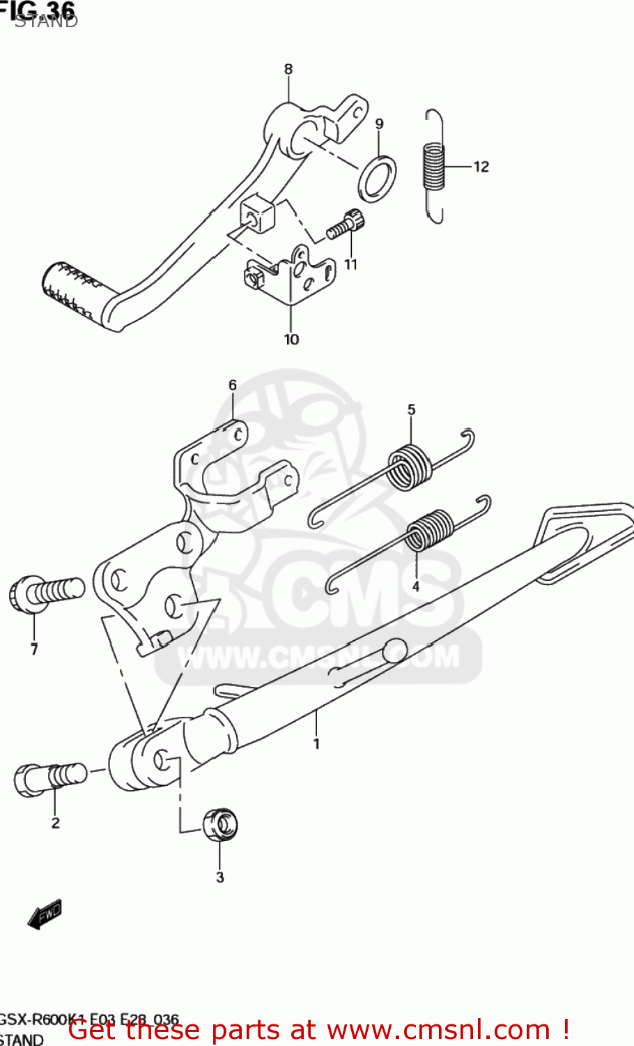 STAND GSXR600Z 2001 (K1) USA (E03)