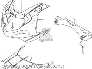 COWLING BODY (GSX-R600ZK3) - GSXR600Z 2001 (K1) USA (E03)
