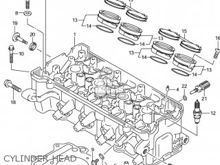 CYLINDER HEAD - GSXR600Z 2001 (K1) USA (E03)