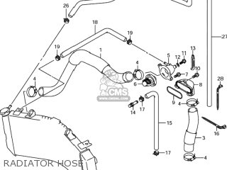 RADIATOR HOSE - GSXR600Z 2001 (K1) USA (E03)