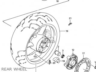 REAR WHEEL - GSXR600Z 2001 (K1) USA (E03)