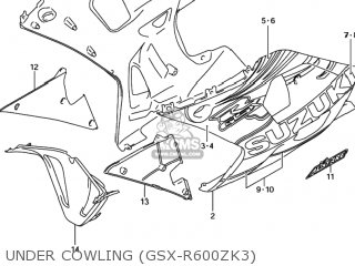 UNDER COWLING (GSX-R600ZK3) - GSXR600Z 2001 (K1) USA (E03)