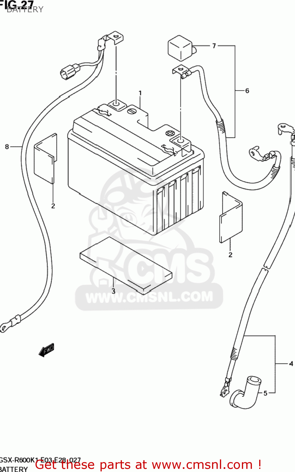 BATTERY GSXR600Z 2002 (K2) USA (E03)