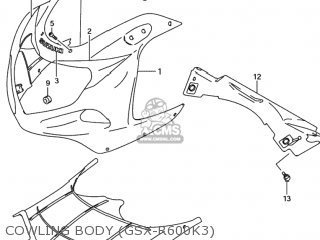 COWLING BODY (GSX-R600K3) - GSXR600Z 2002 (K2) USA (E03)