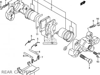 REAR CALIPER - GSXR600Z 2002 (K2) USA (E03)