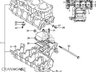 CRANKCASE - GSXR600Z 2003 (K3) USA (E03)