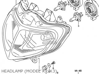 HEADLAMP (MODEL K2/K3) - GSXR600Z 2003 (K3) USA (E03)