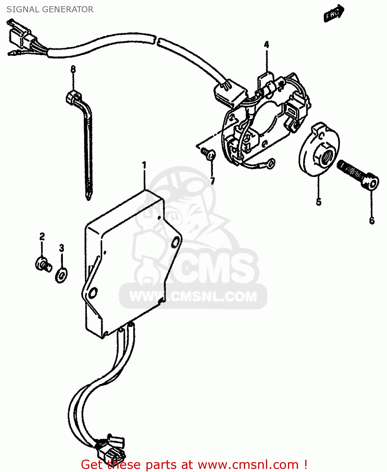 SIGNAL GENERATOR GSXR750 1985 (F) (E01 2 4 6 15 16 17 18 21 22 24 25 34 39 53)
