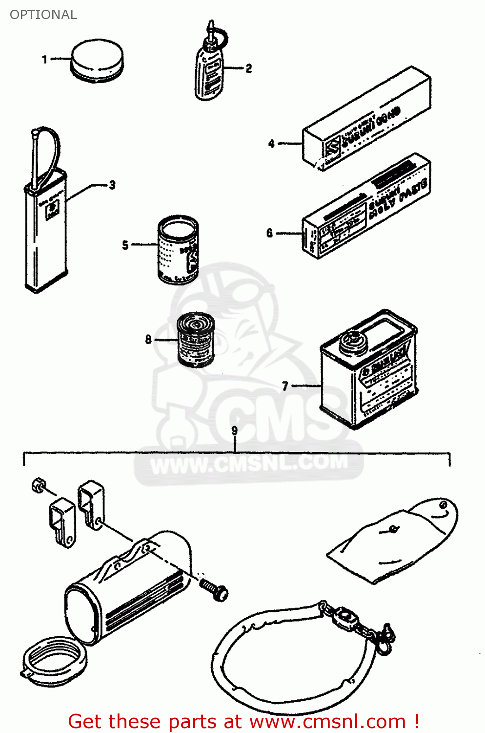 OPTIONAL GSXR750 1985 (F) (E01 2 4 6 15 16 17 18 21 22 24 25 34 39 53)