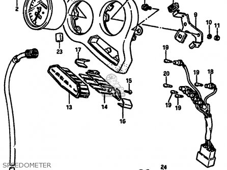 SPEEDOMETER - GSXR750 1985 (F) (E01 2 4 6 15 16 17 18 21 22 24 25 34 39 53)