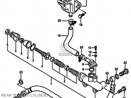 REAR MASTER CYLINDER - GSXR750 1985 (F) (E01 2 4 6 15 16 17 18 21 22 24 25 34 39 53)