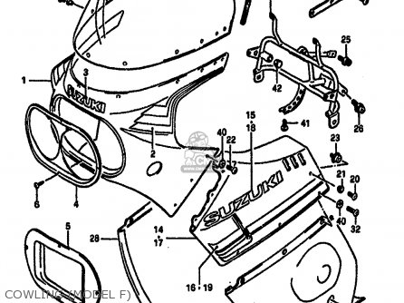 COWLING (MODEL F) - GSXR750 1985 (F) (E01 2 4 6 15 16 17 18 21 22 24 25 34 39 53)