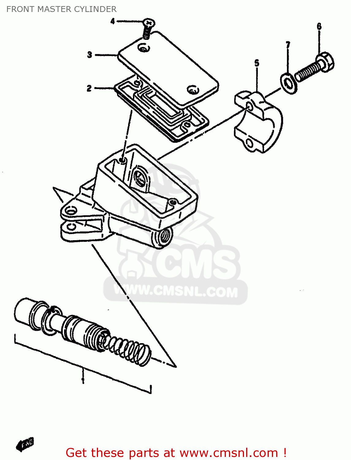 FRONT MASTER CYLINDER GSXR750 1986 (G) (E01 E02 E04 E15 16 17 18 21 22 24 25 34 39 53)