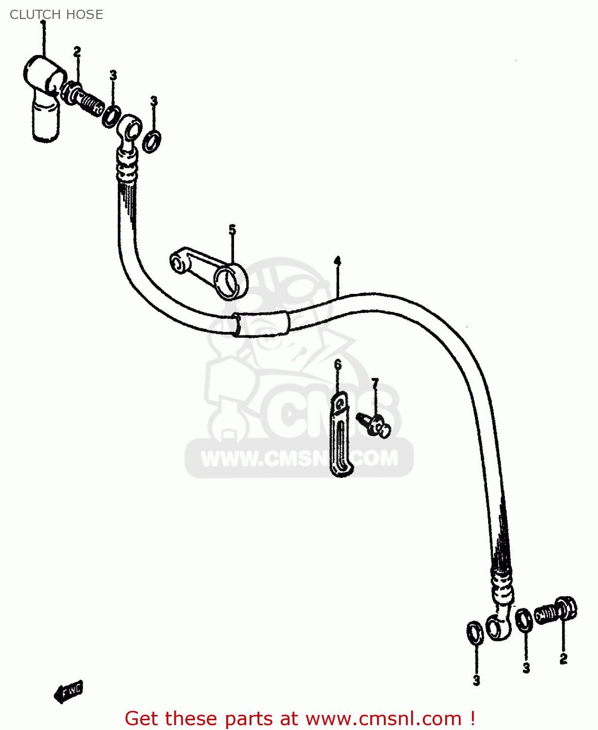 CLUTCH HOSE GSXR750 1986 (G) (E01 E02 E04 E15 16 17 18 21 22 24 25 34 39 53)