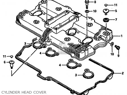 CYLINDER HEAD COVER - GSXR750 1986 (G) (E01 E02 E04 E15 16 17 18 21 22 24 25 34 39 53)